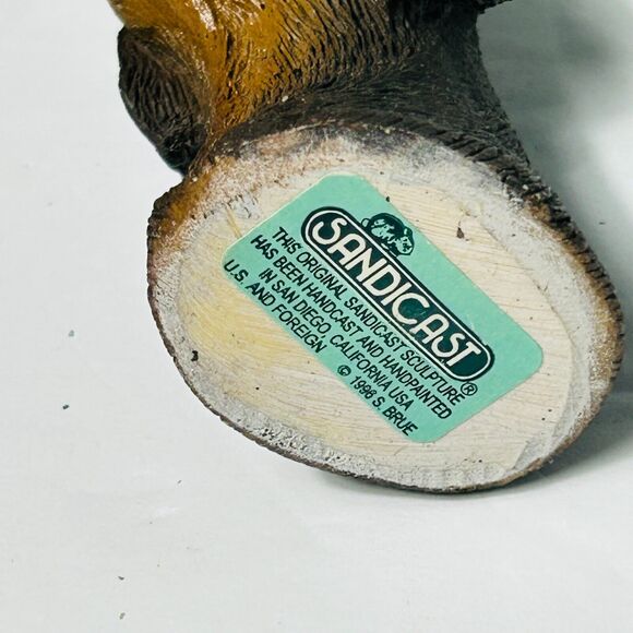 Sandicast Brown Red Doberman Head Ornament Uncropped Dobie Brue Vintage 1996 A - Picture 6 of 8